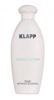 Тоник без спирта KLAPP Clean & active Tonic without Alcohol - stim4skin
